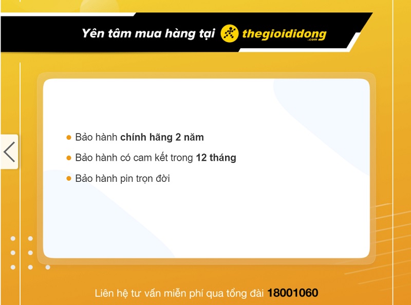 Chính sách bảo hành đồng hồ thời trang tại TGDĐ\